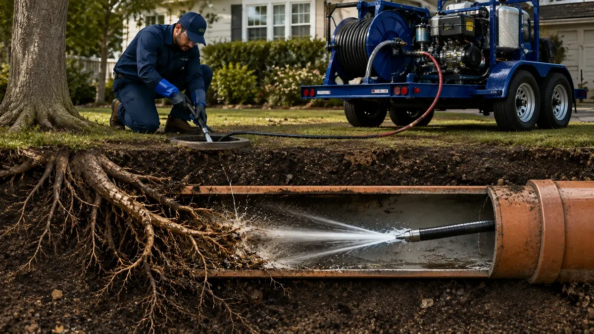 Tree Root Removal with Hydro Jetting in Sequoia National Park